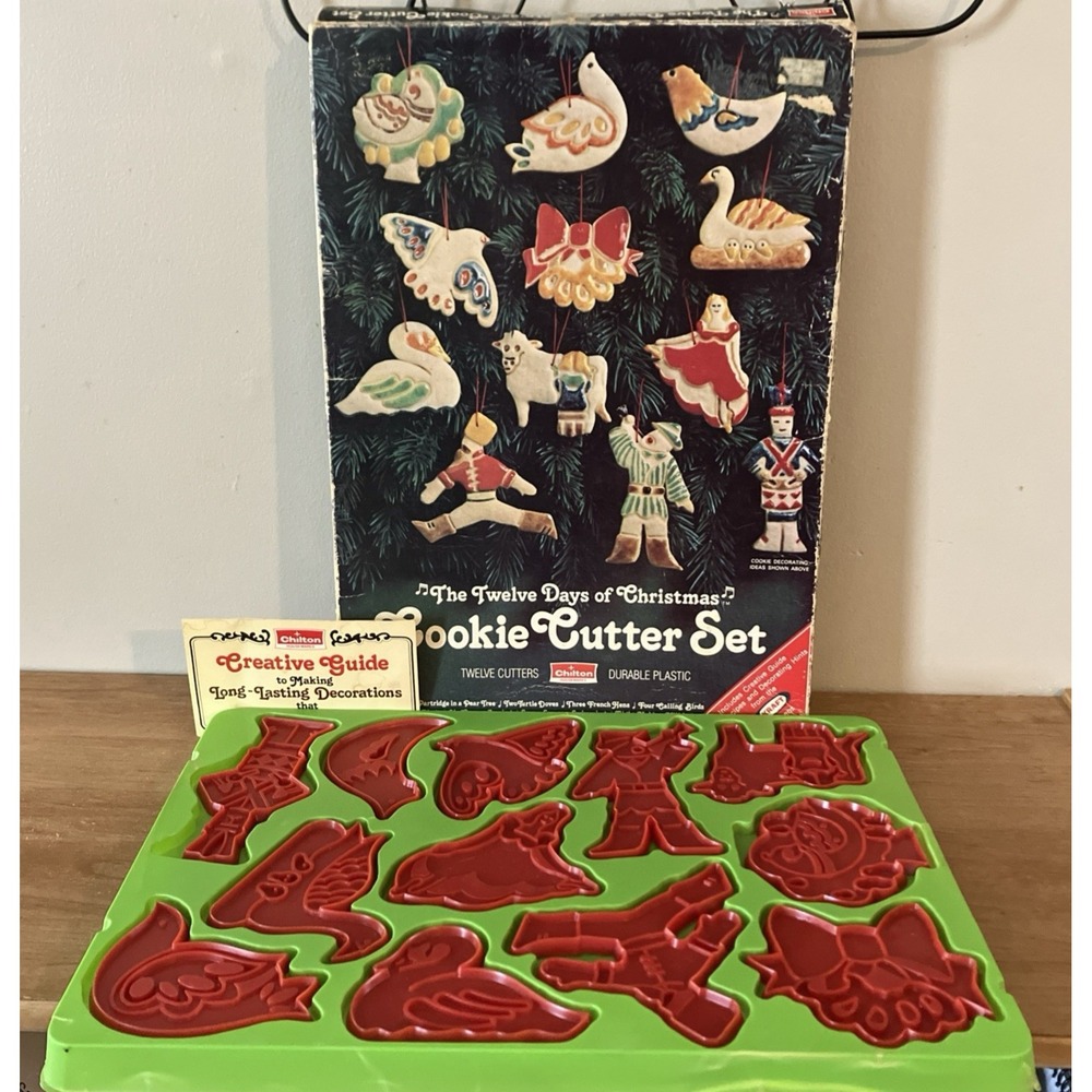 Chilton Kraft Kitchens 12 DAYS OF CHRISTMAS Cookie Cutter Set w/Creative Guide
